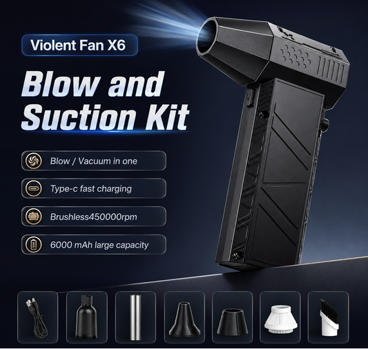 X6 Turbo Air Blower — 450,000 RPM Brushless Dust Cleaner